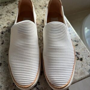 UGG Women's Cream Ribbed Slip-On Sneakers